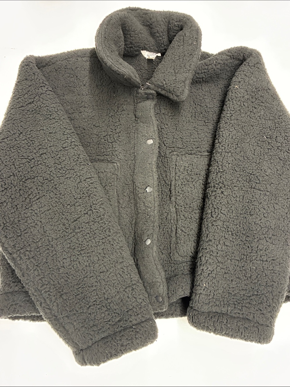 NEW Splendid Women’s Cozy Black Sherpa Jacket Size Large